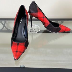 Coach calf’s hair plaid shoes size 7b